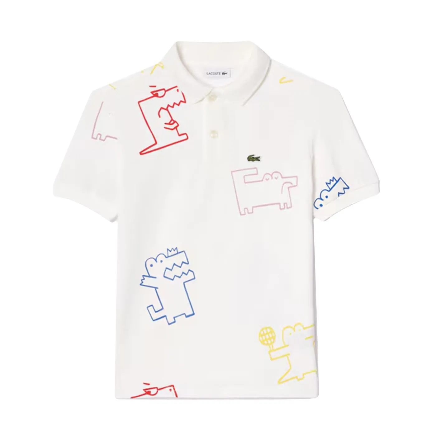 Lacoste Maglietta M/C 2CQ White Polo Shirt - Polo Bambini Bianca    